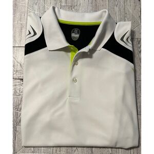 PGA Tour Pro‎ Series XXL Golf Polo Shirt White Black Green Short Sleeve
